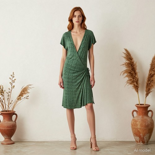 Stella nova kleid midi grün - stella,